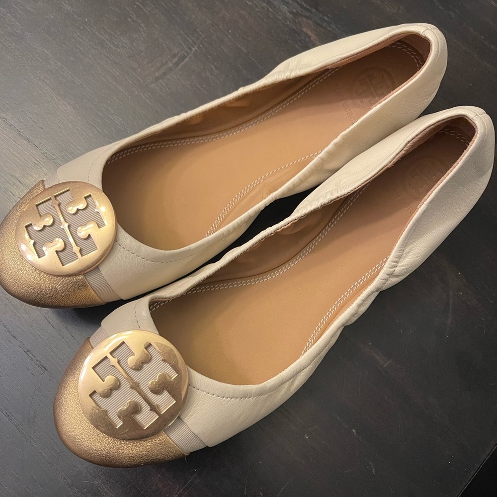 Tory Burch Mini Cap Toe Ballet, size 9.5